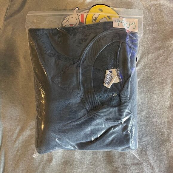 Vintage Russell Athletic Sweatshirt Mens Large Blue 90s Crewneck Blank - Picture 12 of 12